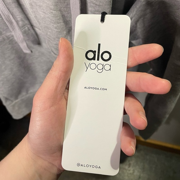 NWT Alo Yoga Men’s Gray Everday Full Zip Hoodie Hooded Sweatshirt - Picture 6 of 10